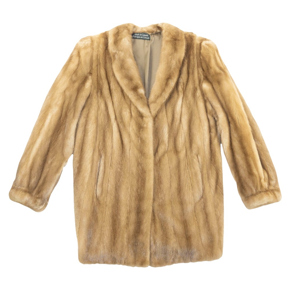 Vintage Brown Mink Waist Length Fur Coat